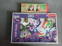 puzzle - 2 szt kotki, i pony