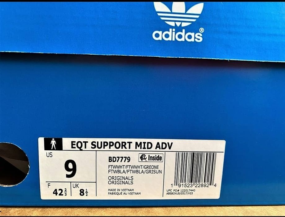 США! Жіночі кросівки Adidas EQT Support Mid ADV BD7779 Оригінал! 39-40
