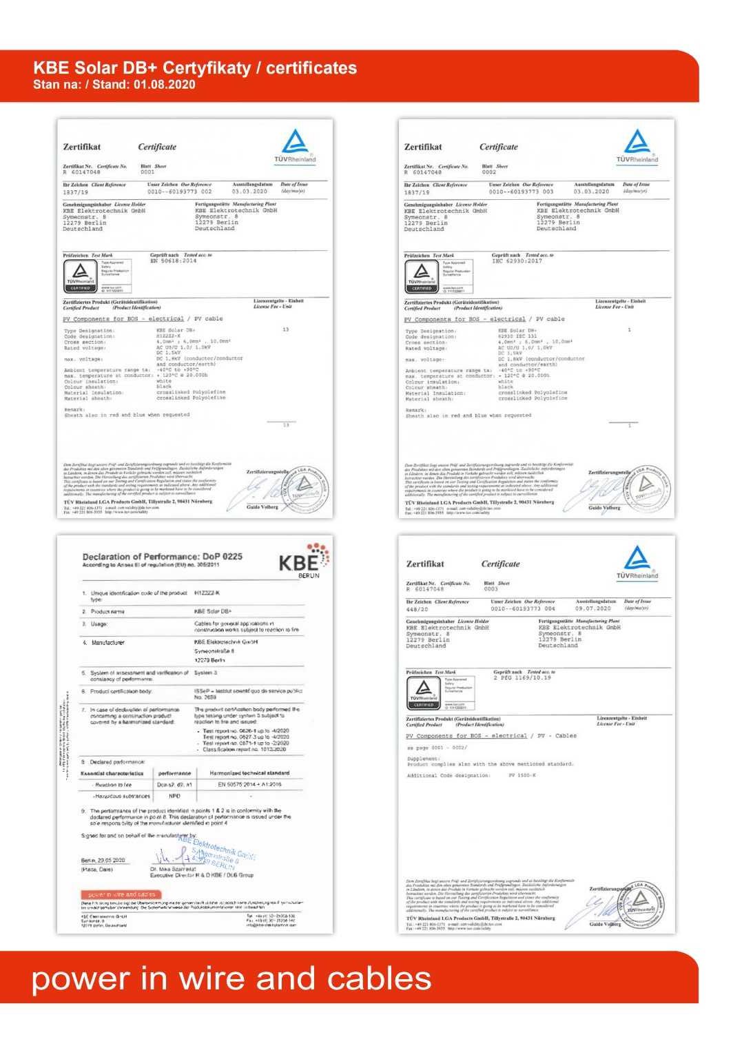 Przewód Solarny PV Linka KBE SOLAR H1Z2Z2-K 1X 6.0 CZERWONY / CZARNY