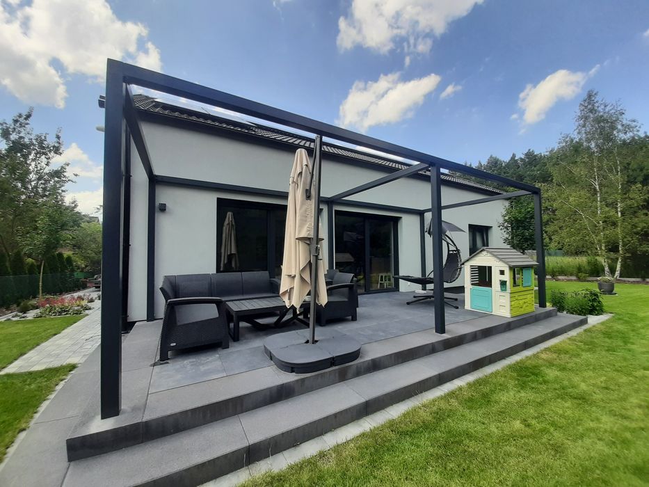 Pergola tarasowa ocynkowana profil 100x100x3 .