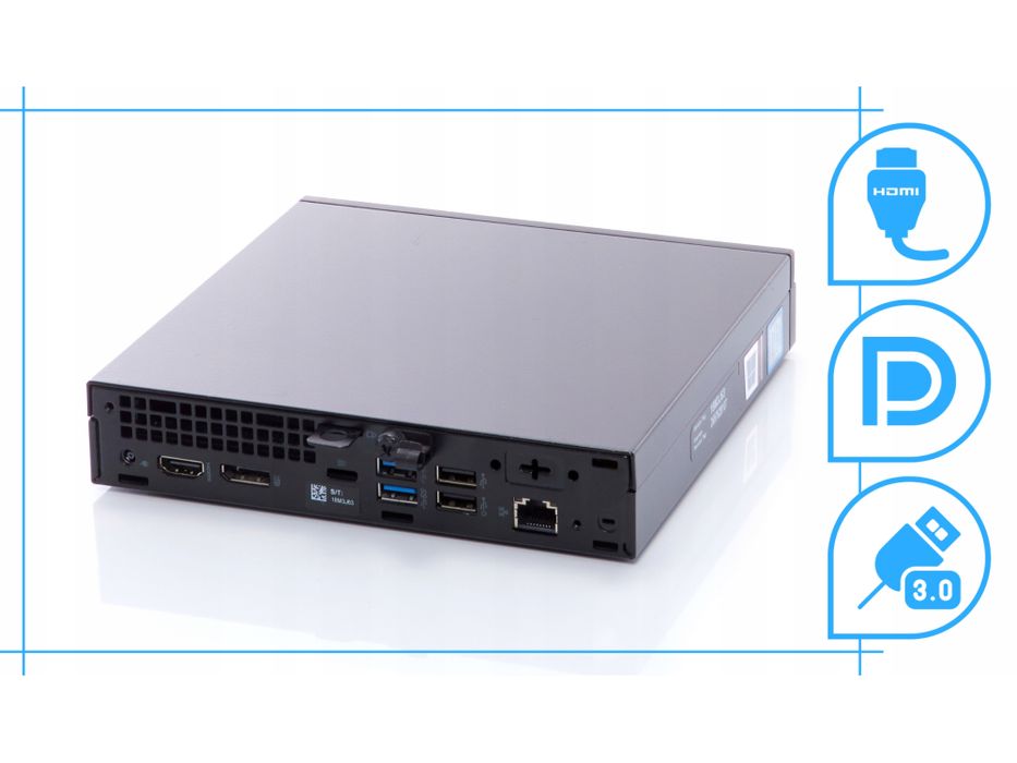 komputer mini pc dell 3070 tiny i5 9gen 512ssd 16gb win11 wydajny