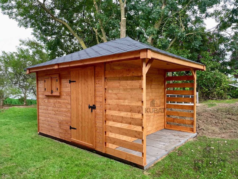Domek narzędziowy 3x4 z drewutnia | domek ogrodowy | domek na działke