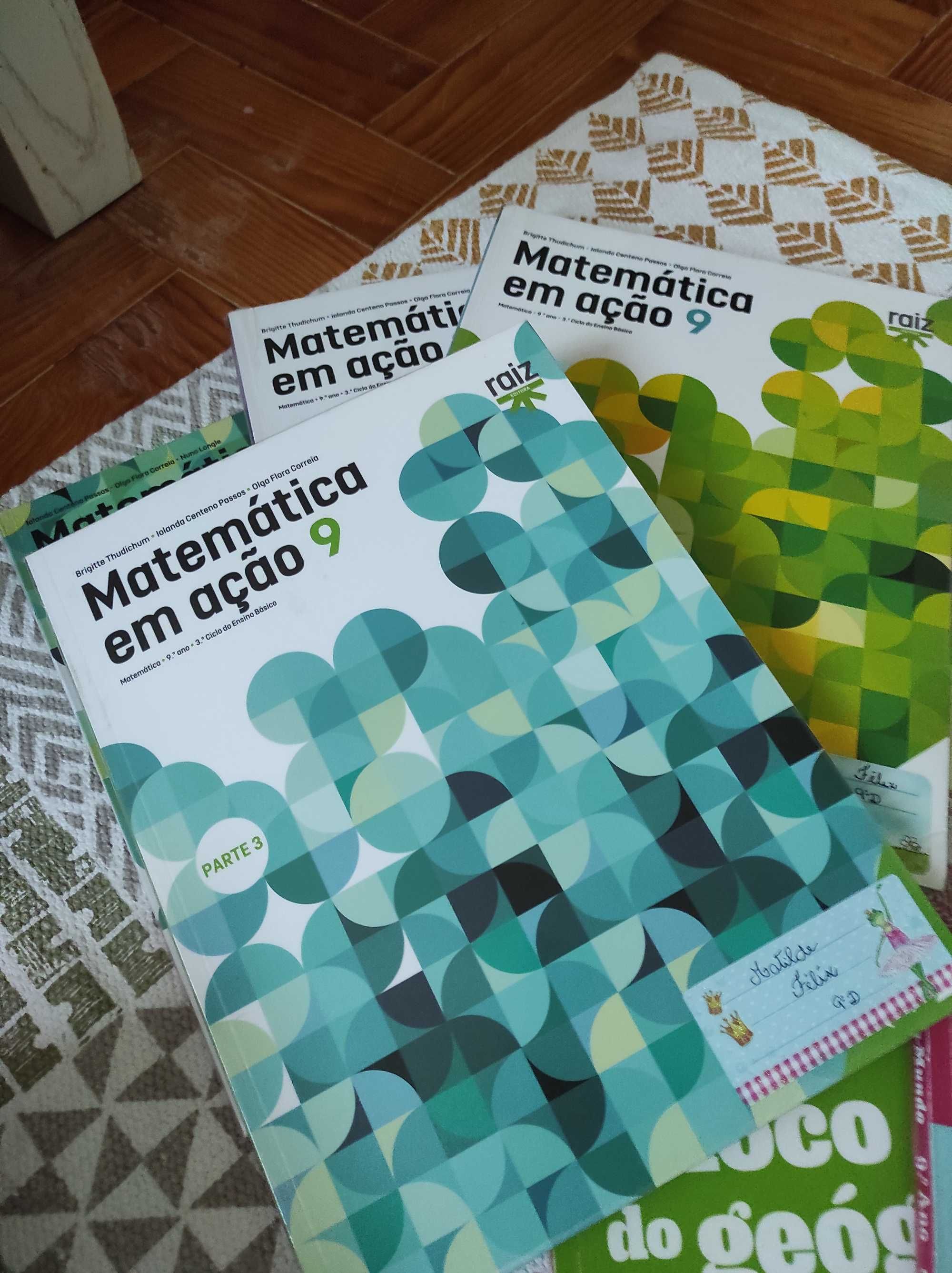 Manuais escolares/cadernos actividades novos /  excelente estado  9º