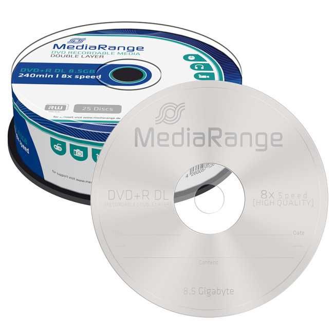 DVD+R Dual Layer 8.5GB MediaRange 8X - Pack 25