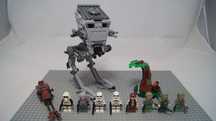 Lego Star Wars Endor maszyna AT-ST z zestawu 8038 + 9489 + figurki