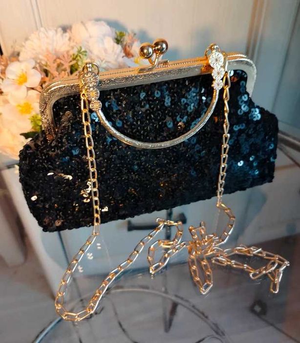 opalizująca torebka wieczorowa kopertówka ślub wesele bal studniówka