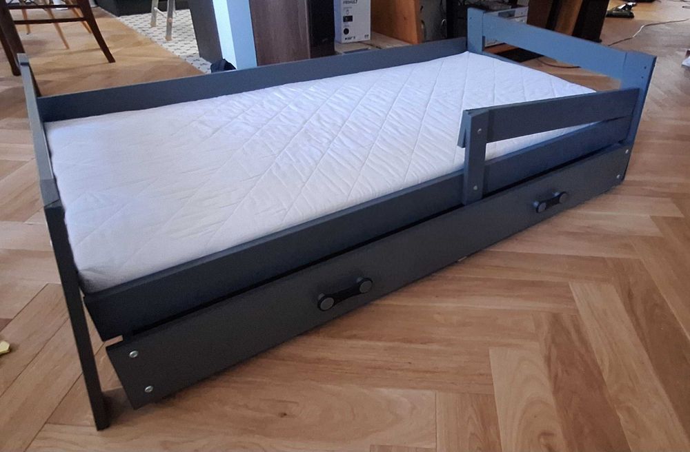 Łóżko dziecięce 160x80 szare Interbeds
