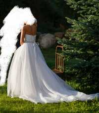 Suknia ślubna biała xs 34 krysztaly Viola Piekut