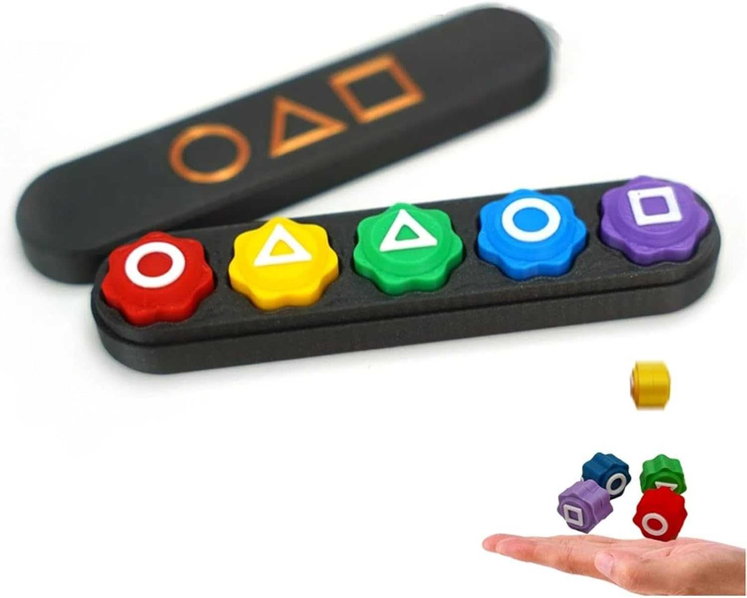2x Kości do gry Gongi Gonggi Squid Game z pudełkiem kostki gra zręczno