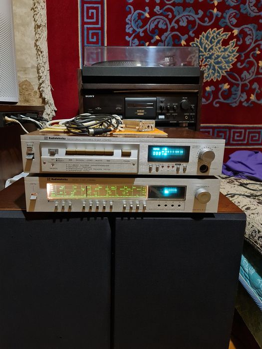 Тюнер Радиотехника т101 и кассетная дека Радиотехника мп201