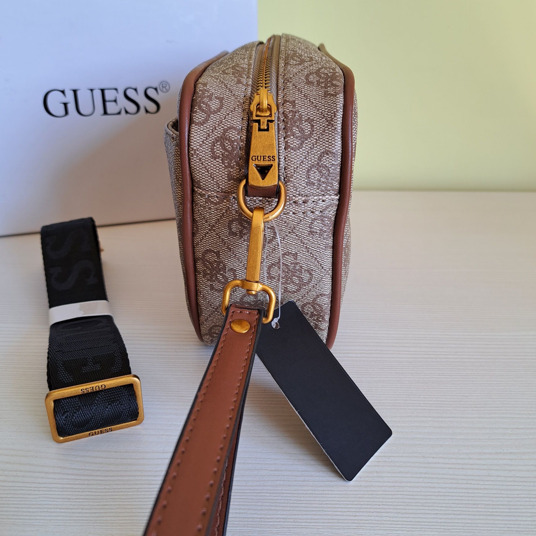 Сумка чоловіча GUESS  Сумка мужская Гесс Гуес  Vezolla барсетка беж