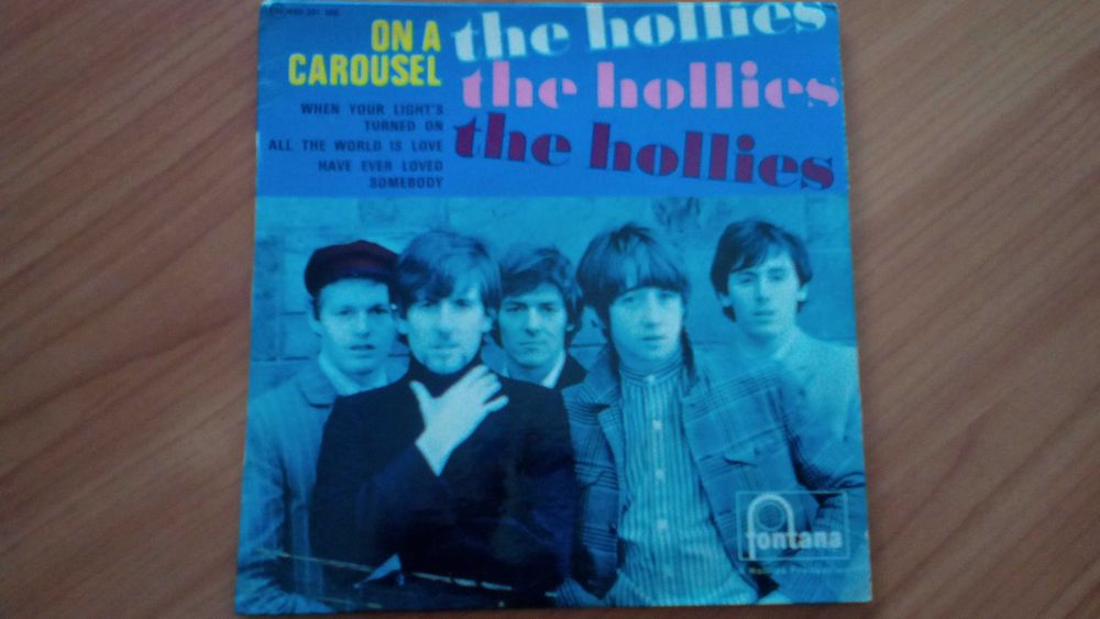 The Hollies on a carousel 1967