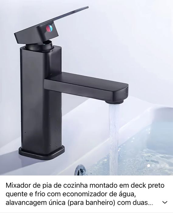 Torneira preta , mono comando, 2 unidades