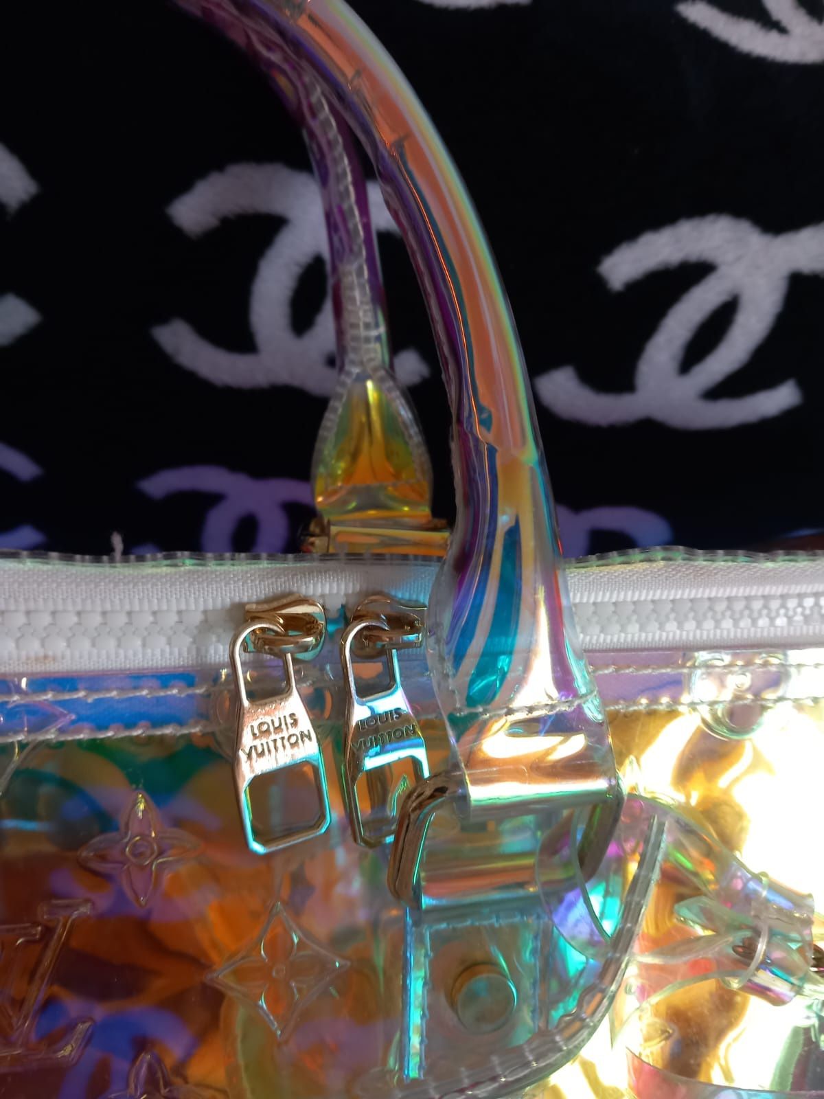 Louis Vuitton Virgil abloh transparent torba podreczna efekt syrenki