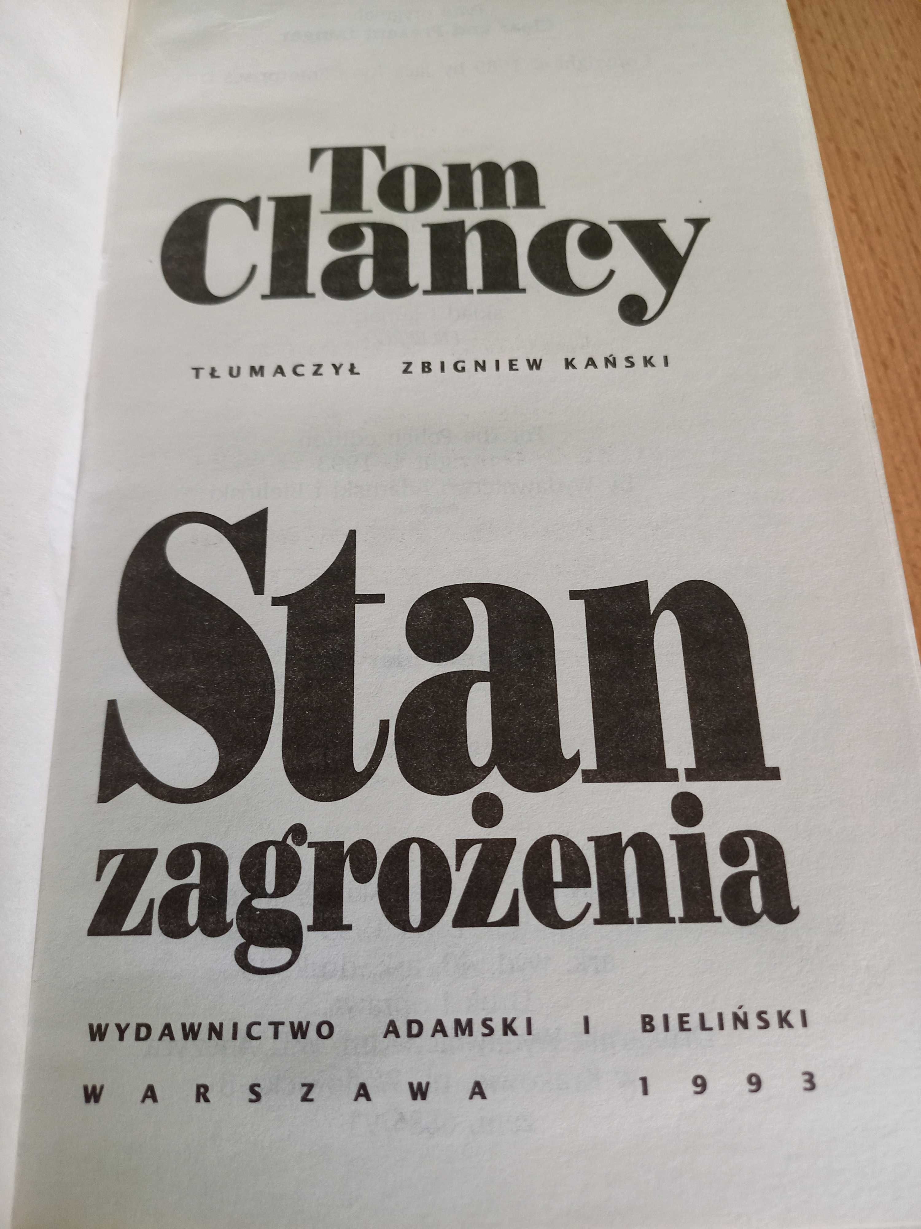 Tom Clancy Stan zagrożenia książka NOWA
