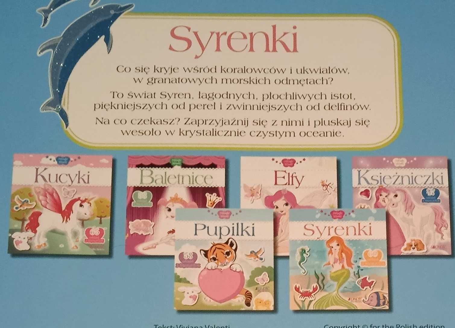 SYRENKI - album z 60 naklejkami - nie był używany!