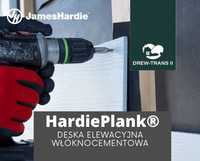 Deski elewacyjne drewnopodobne, cementowe - k. espresso Hardie Plank