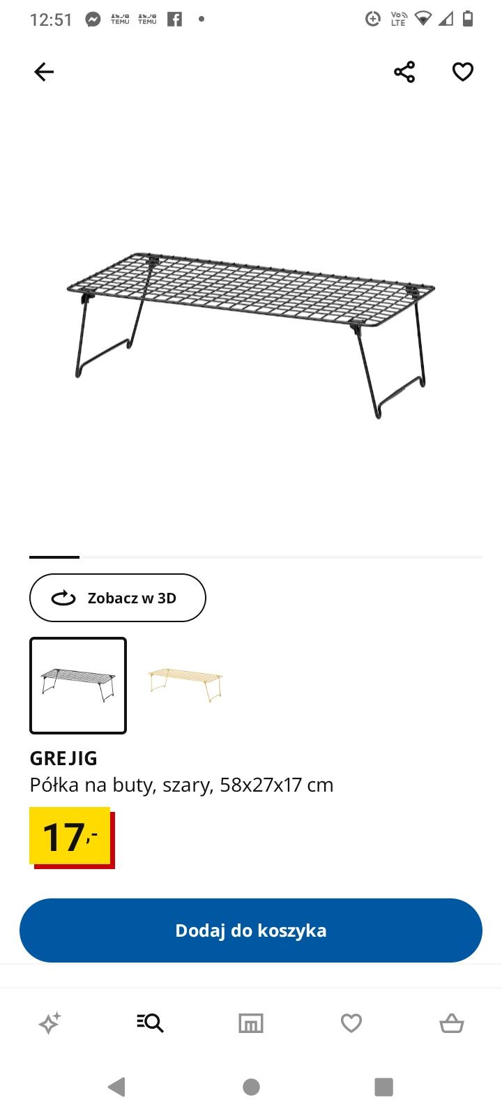 Półka na buty- Ikea