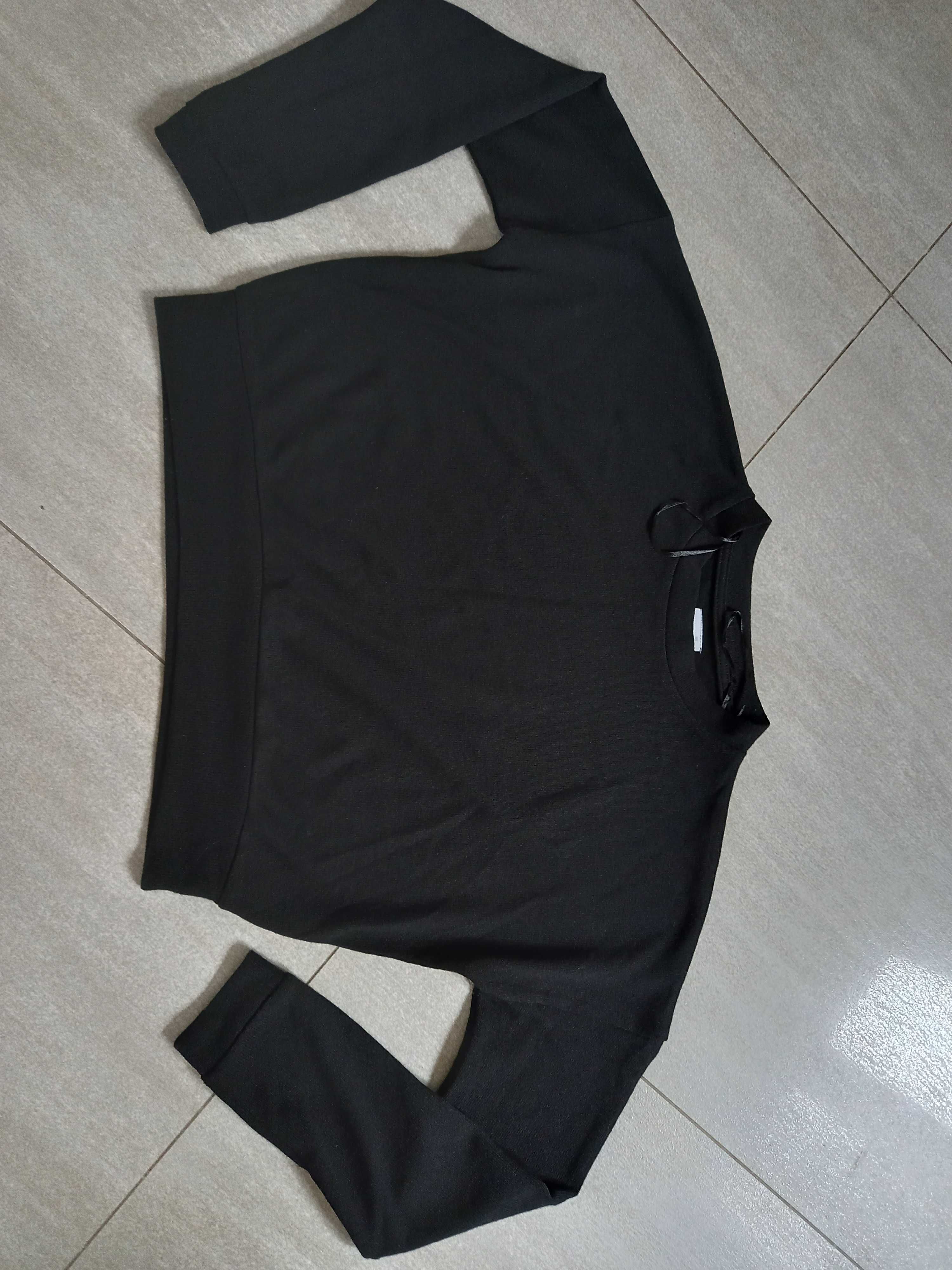 Czarny Krótki sweter Sinsay 36