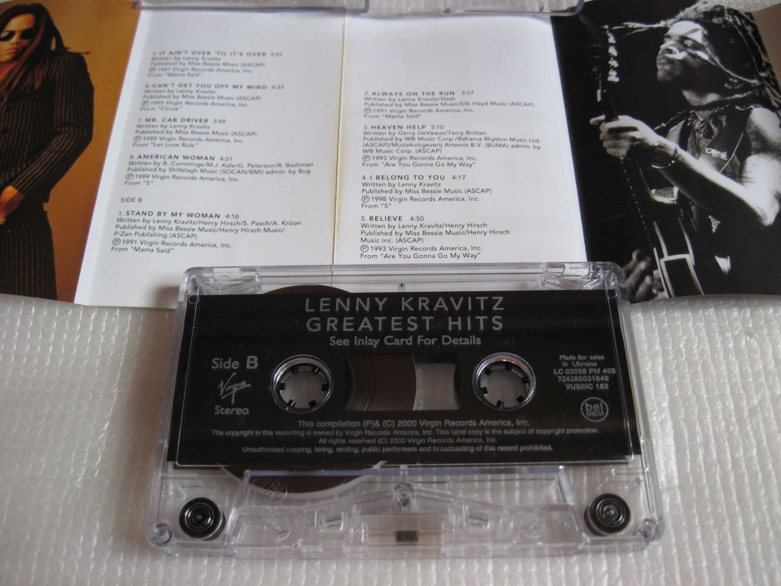 Касета Lenny Kravitz "Greatest Hits", Virgin 7243 8 50316 4 9.
