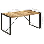 Stół prostokątny vidaXL 160 x 80 x 75cm  lite drewno mango drewniany