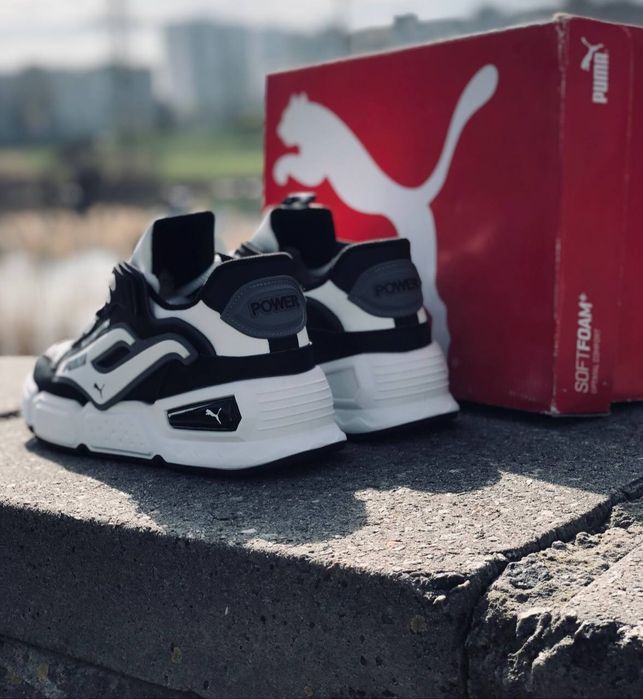 Мужские кроссовки Puma Белые кожаные кроссовки Пума Чоловічі кросівки