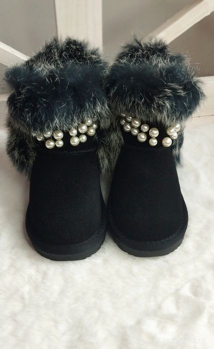 Уггі зимові натуральна замша і хутро 26-31 р. чобітки черевики