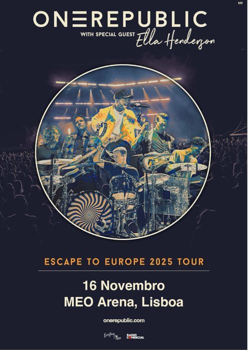 One Republic Meo Arena 16 Nov 2 Bilhetes Golden Circle OFERTA BUS
