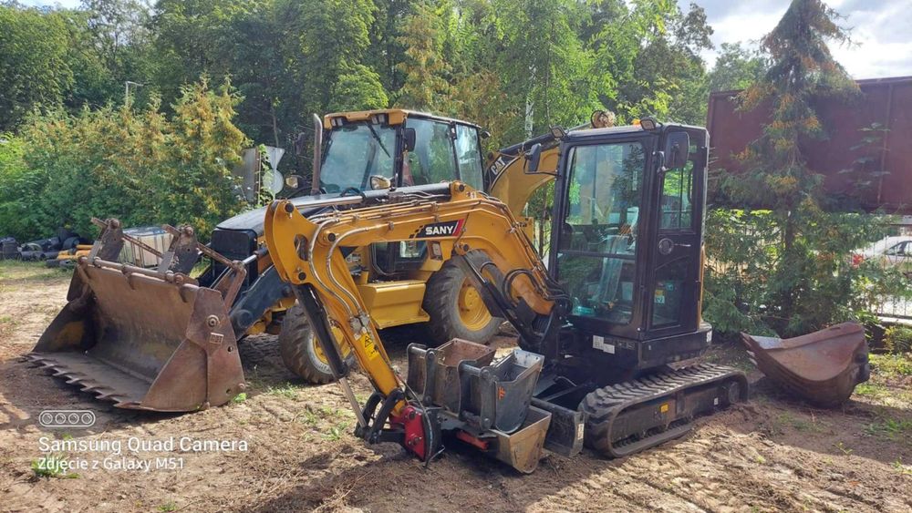 Wynajem minikoparki z młotem, koparko-ładowarki i zgrzewarek PE