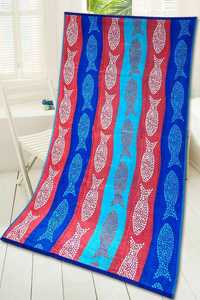 Ręcznik plażowy 90x170 Bora Bora fuksja niebieski