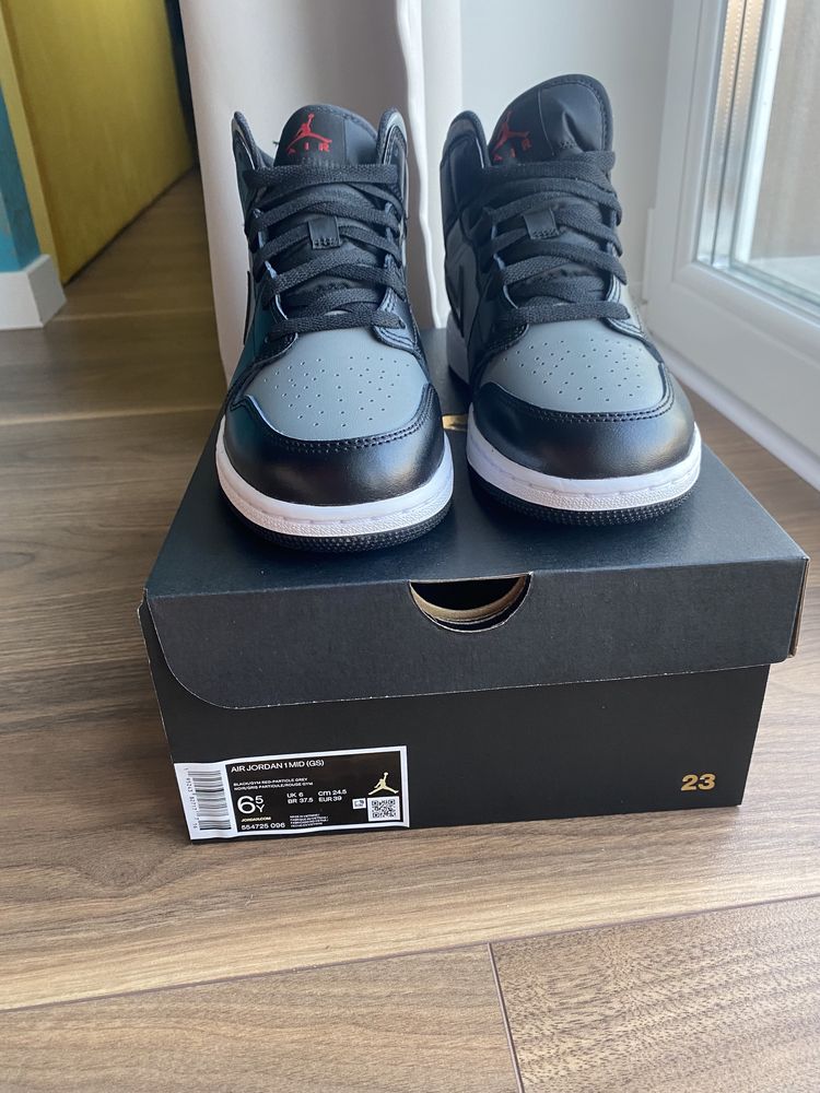 Jordan 1 Mid Shadow Red 38 39 GS