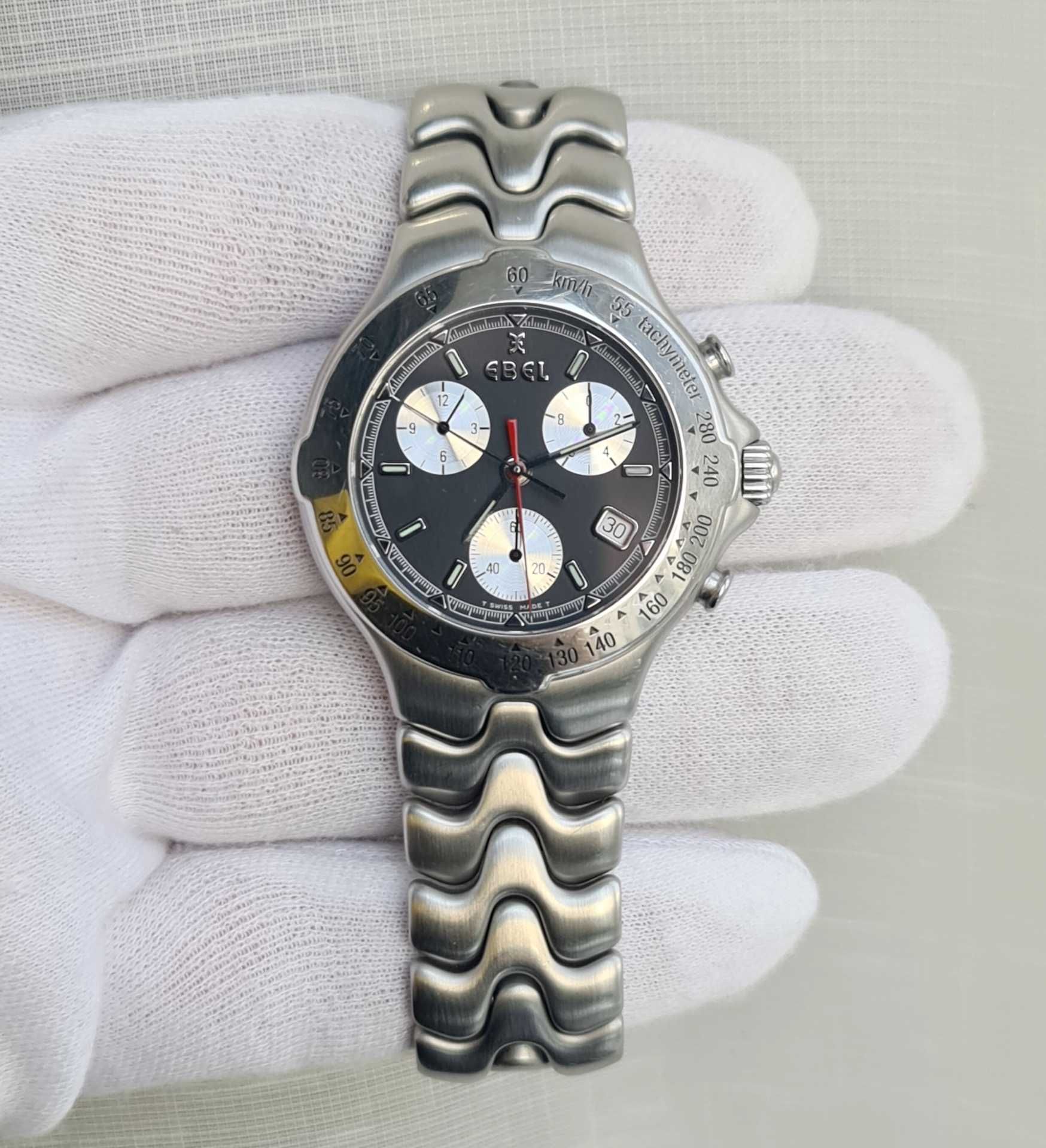 Чоловічий годинник часы Ebel SportWave E9251641 Chronograph 27 jew40mm