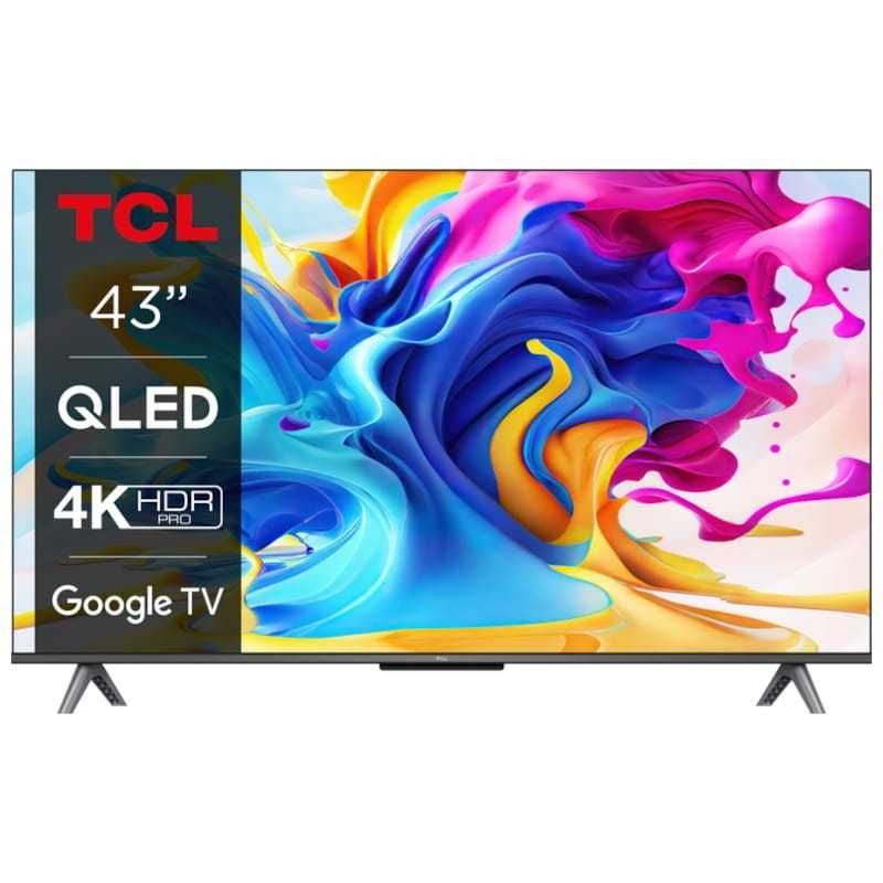 TCL 43C649 43" QLED 4K Ultra HD Smart TV WiFi Titanium - Televisão