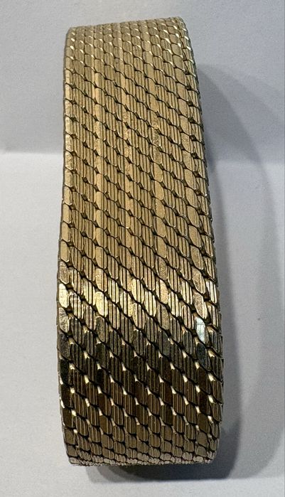 Fantastica larga bracelete vintage com plaqué de ouro 750 -contrastada