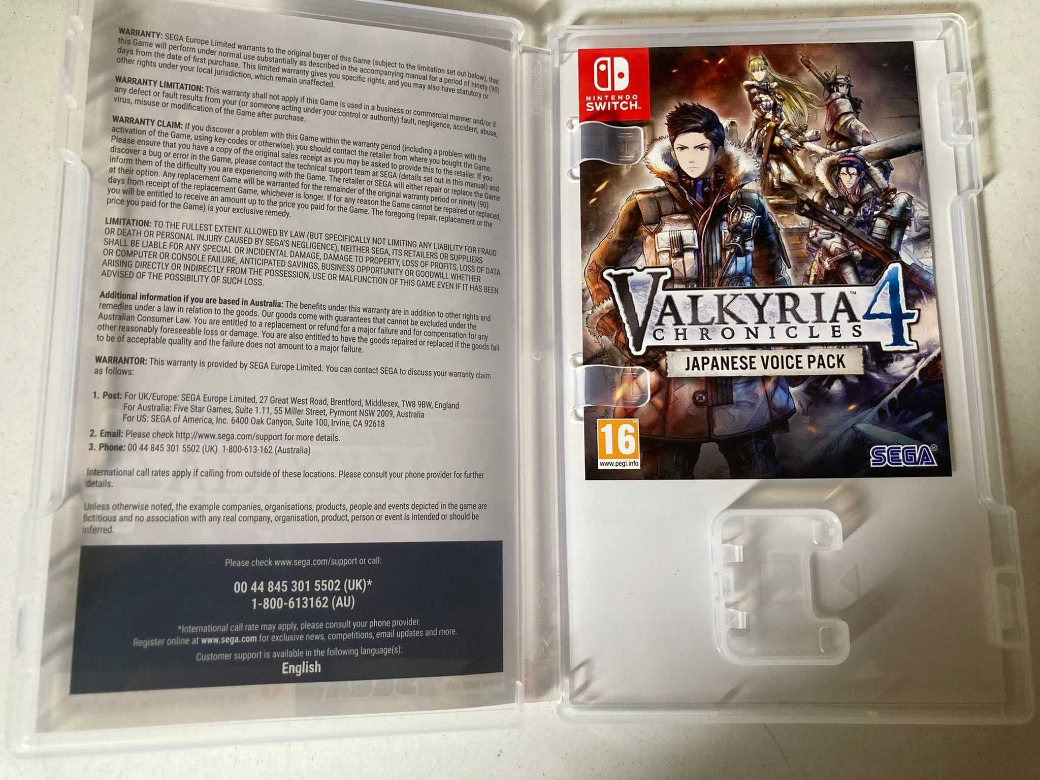 Nintendo Switch Valkyria 4 Chronicles (APENAS CAPA)