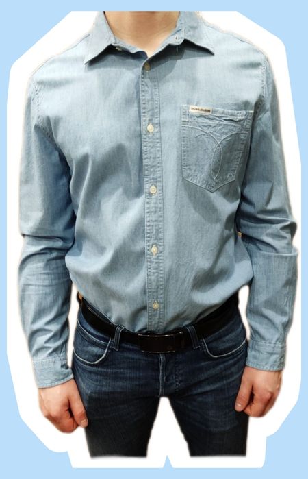 Koszula Calvin Klein L/G XL jeansowa koszulka bluza oryginalna