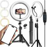 LAMPA LED Makijaż Selfie Ring 26 Statyw 2m PILOT Bluetooth Androis iOS