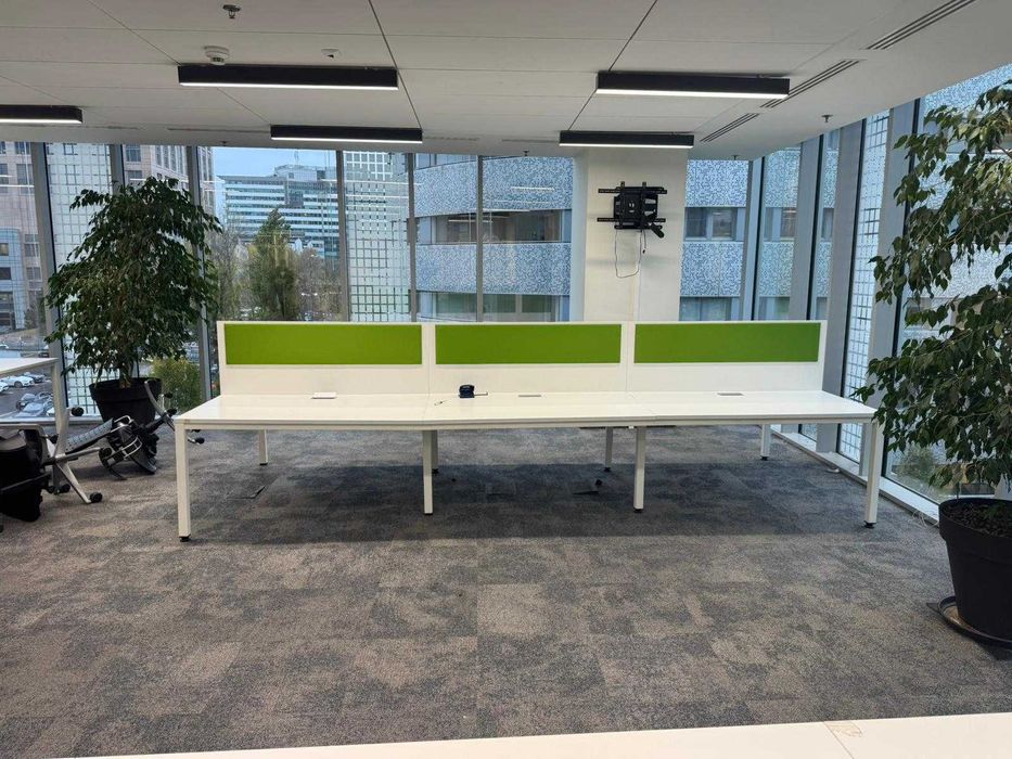 Biurko sześciostanowiskowe białe 140x80 biurka bench do biur dom hotel