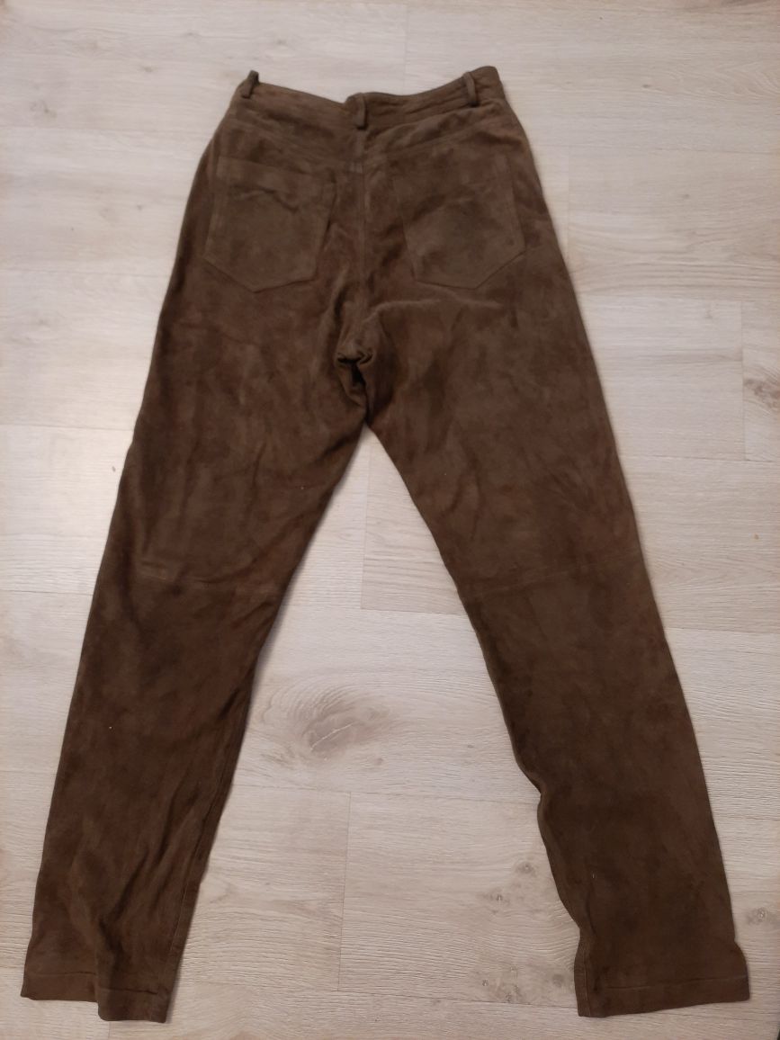 Damskie spodnie skórzane Birkemeyer , brązowe
