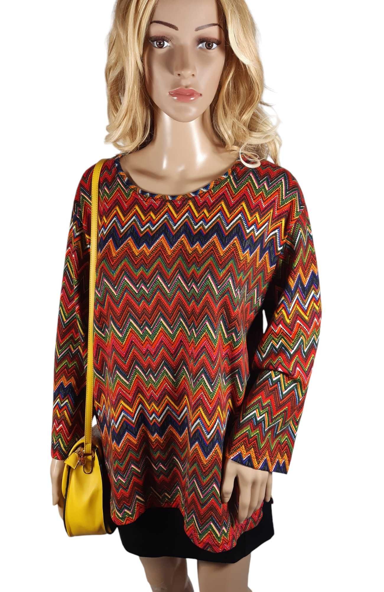 Nowy kolorowy sweter Yeshini XXL/3XL sweterek plus size