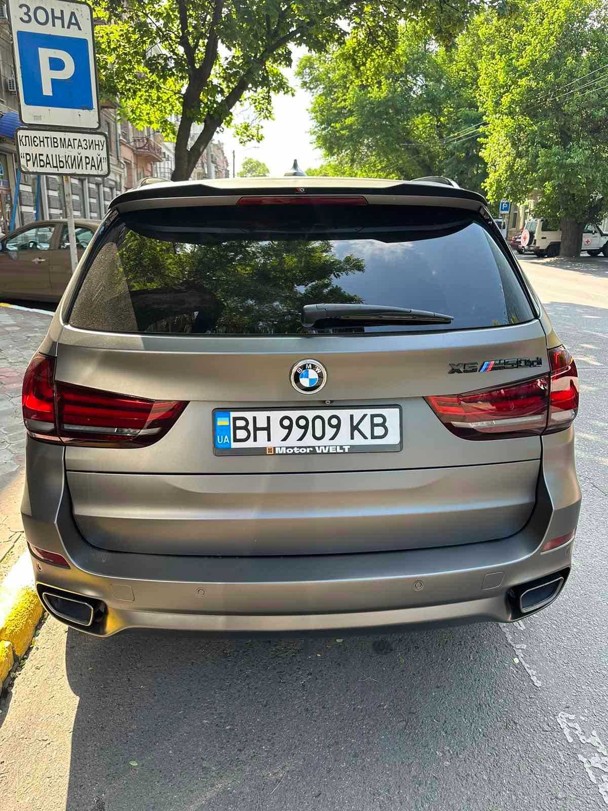 Спойлер BMW X5 F15 / X5M F85 тюнинг сабля пластик БМВ Х5 ф15