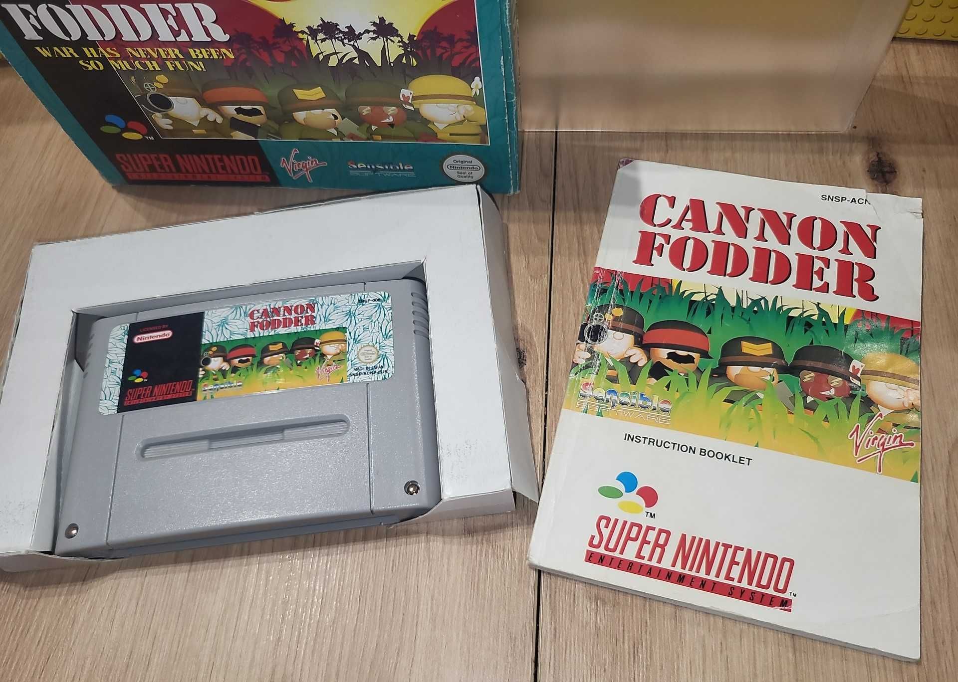 Gra Cannon Fodder - NINTENDO SNES - DB- stan CIB Komplet +Protektor