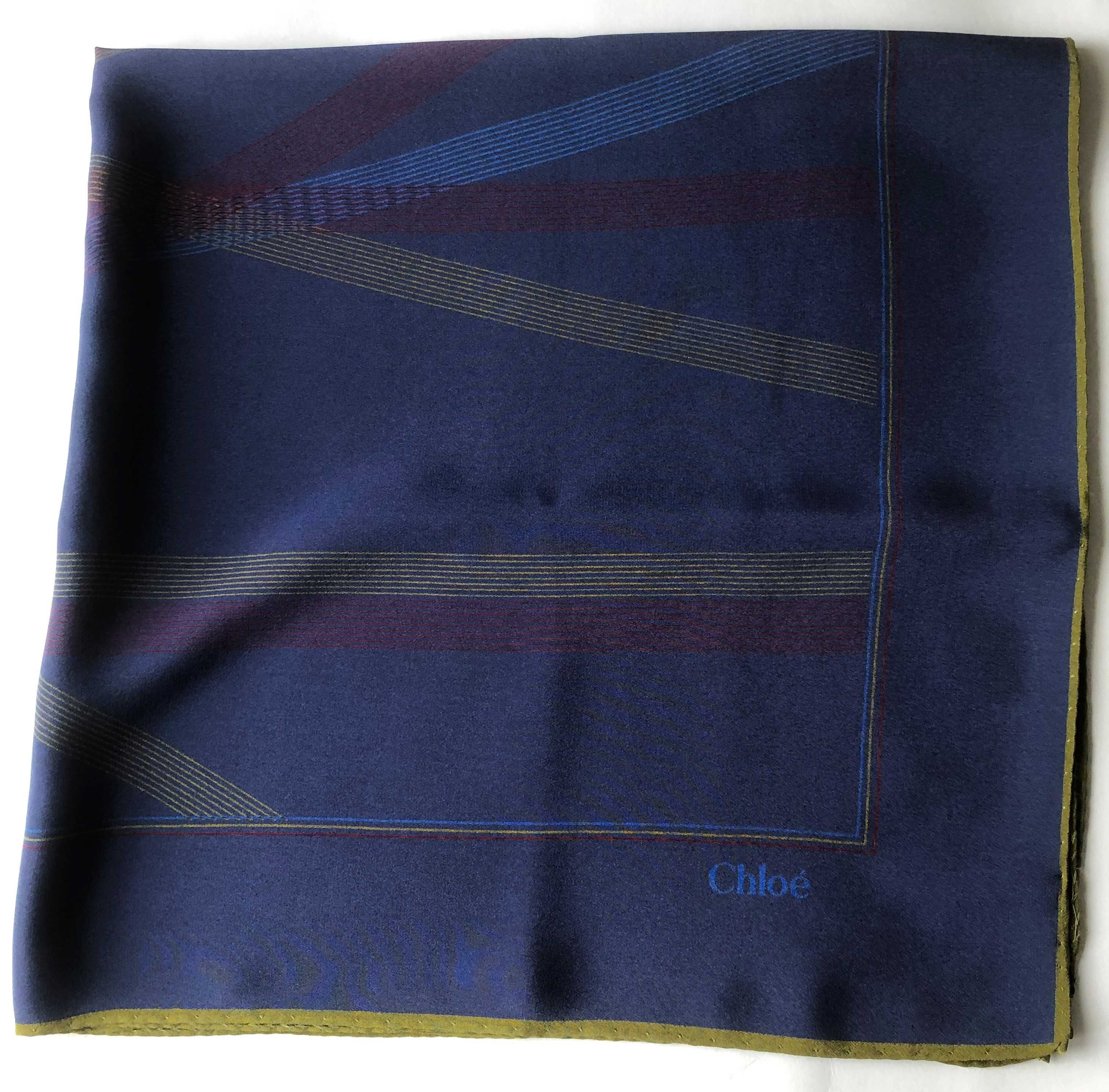 Chloé chustka vintage apaszka jedwab 65x66