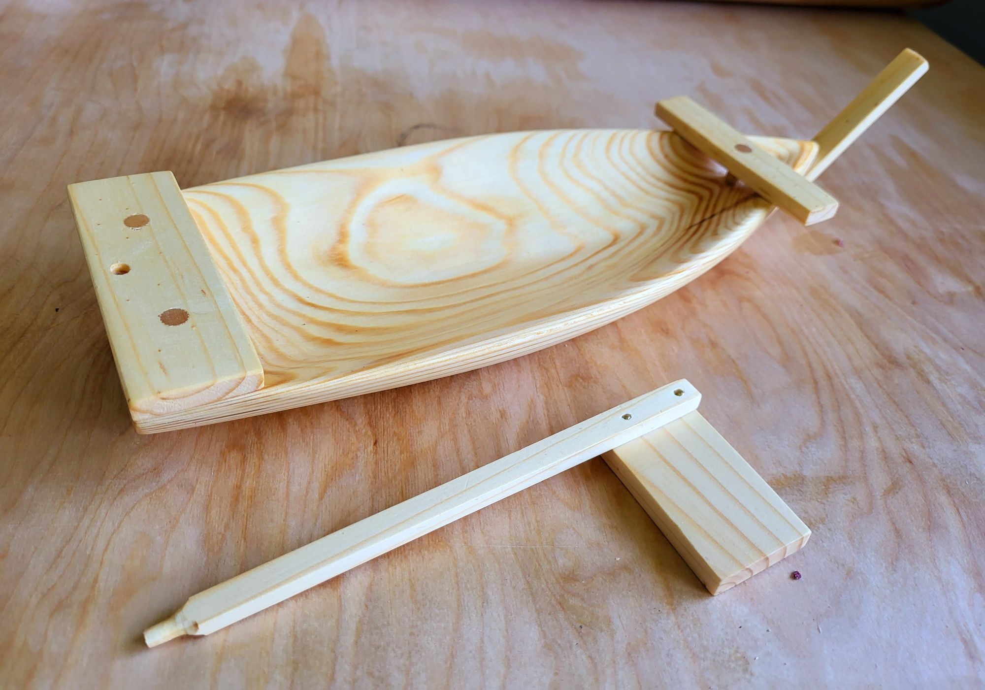 Łódka na sushi taca OBROTOWA statek na sushi 40cm