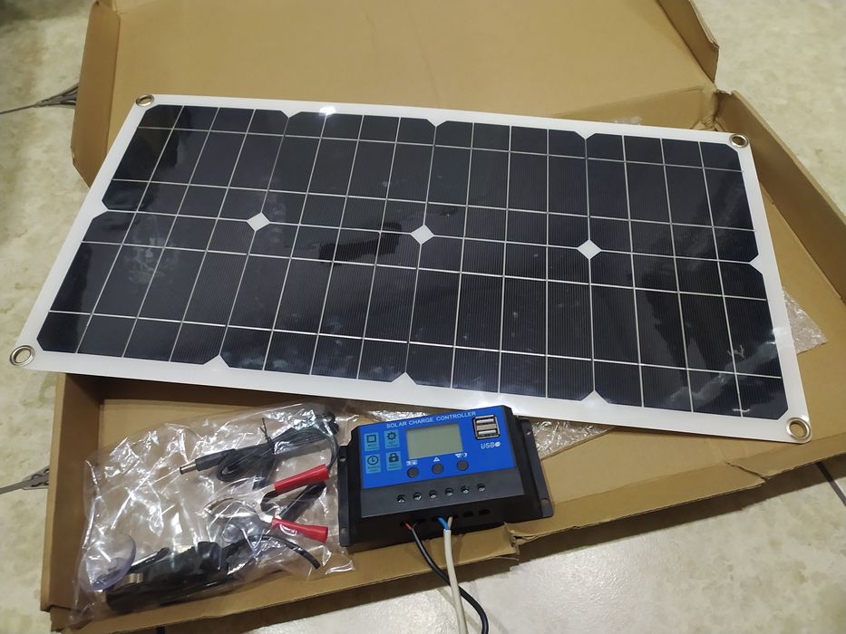 Гнучка сонячна панель + 100А контролер