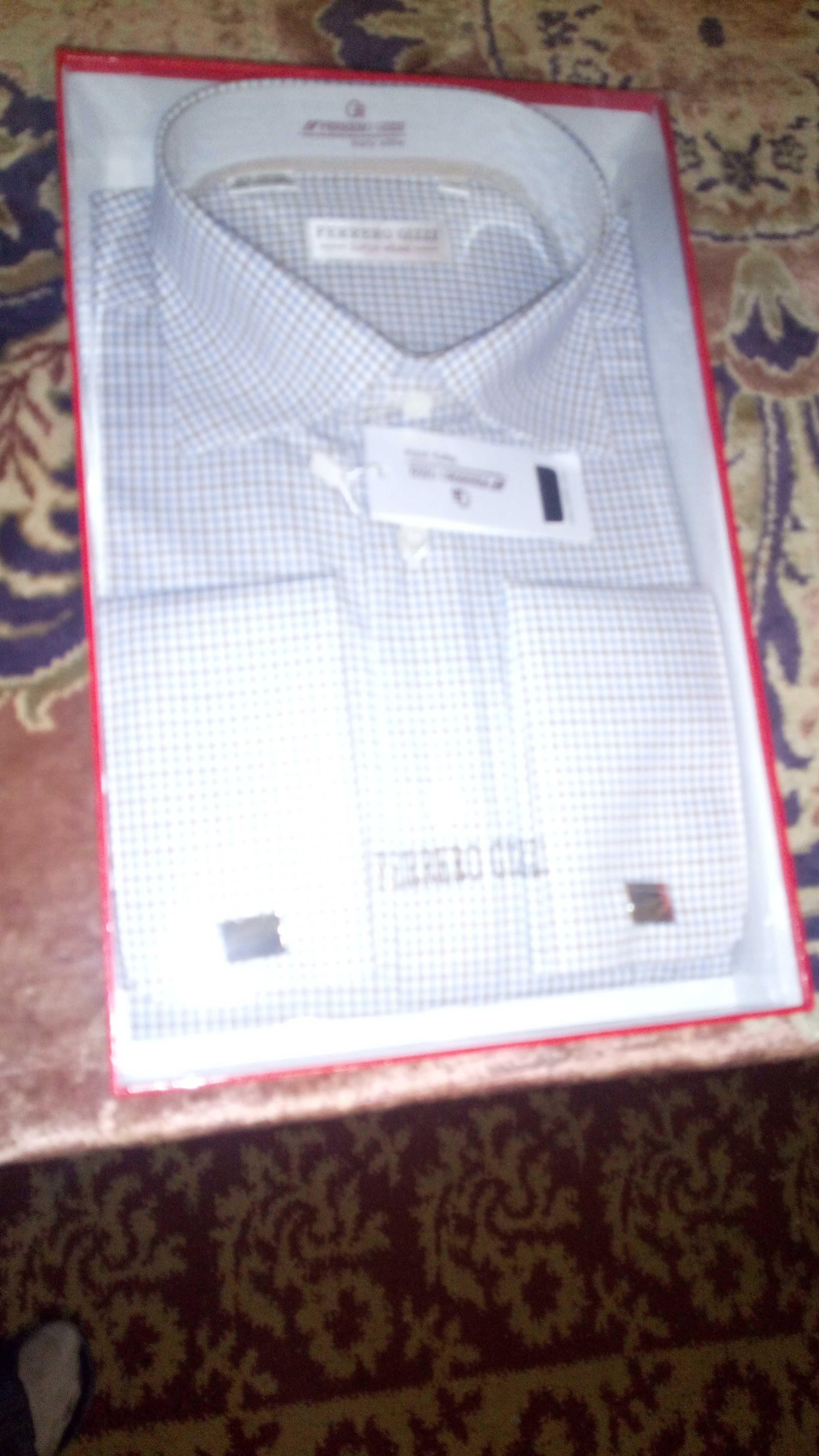 Рубашка мужская "Fererro Gizzi" с длинным рукавом подарочный комплект