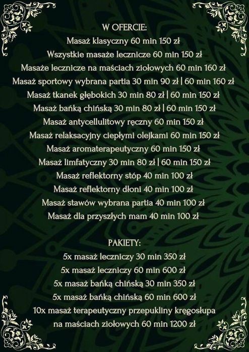 Profesjonalne masaże