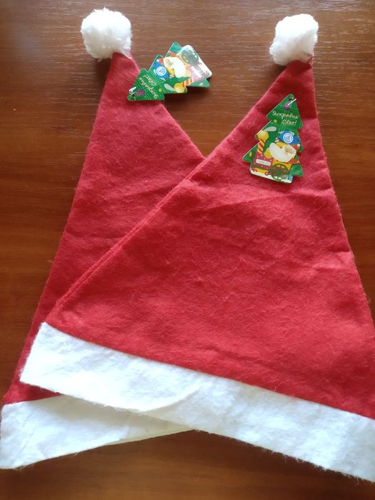 Новогодний колпак, шапка Деда Мороза 2 шт.