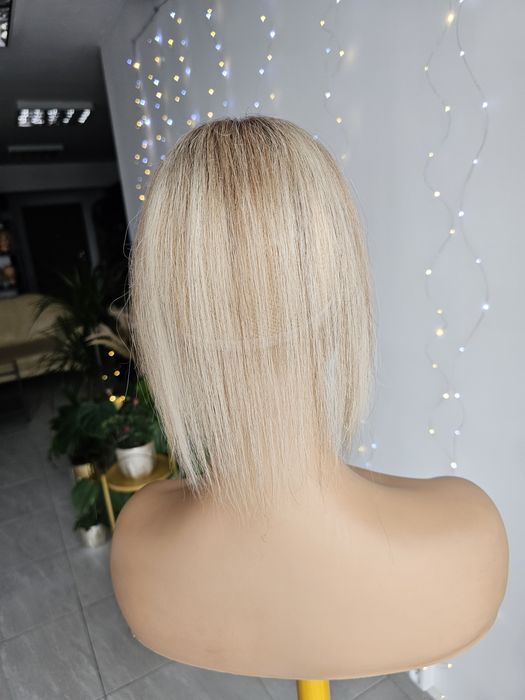 Tupet topper Basia blond z odrostem i refleksami 30 cm