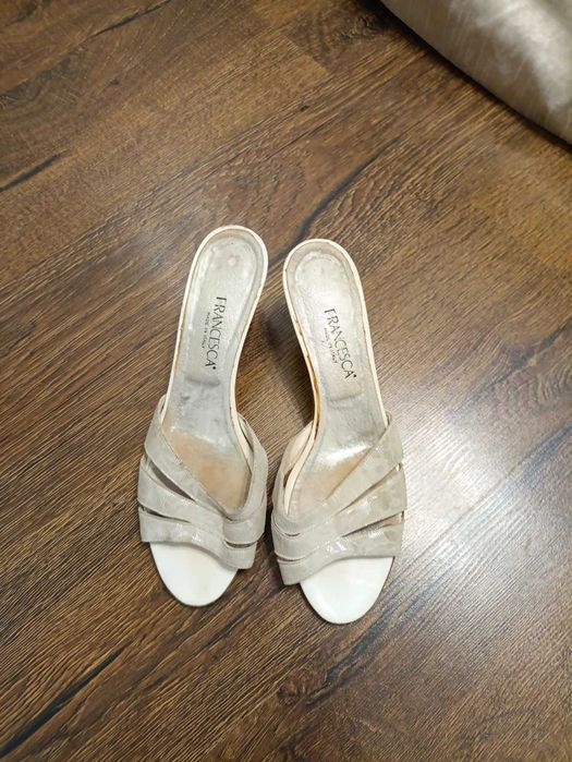 Жіночі літні шкіряні  шльопанці  р  40  Francesca Italy